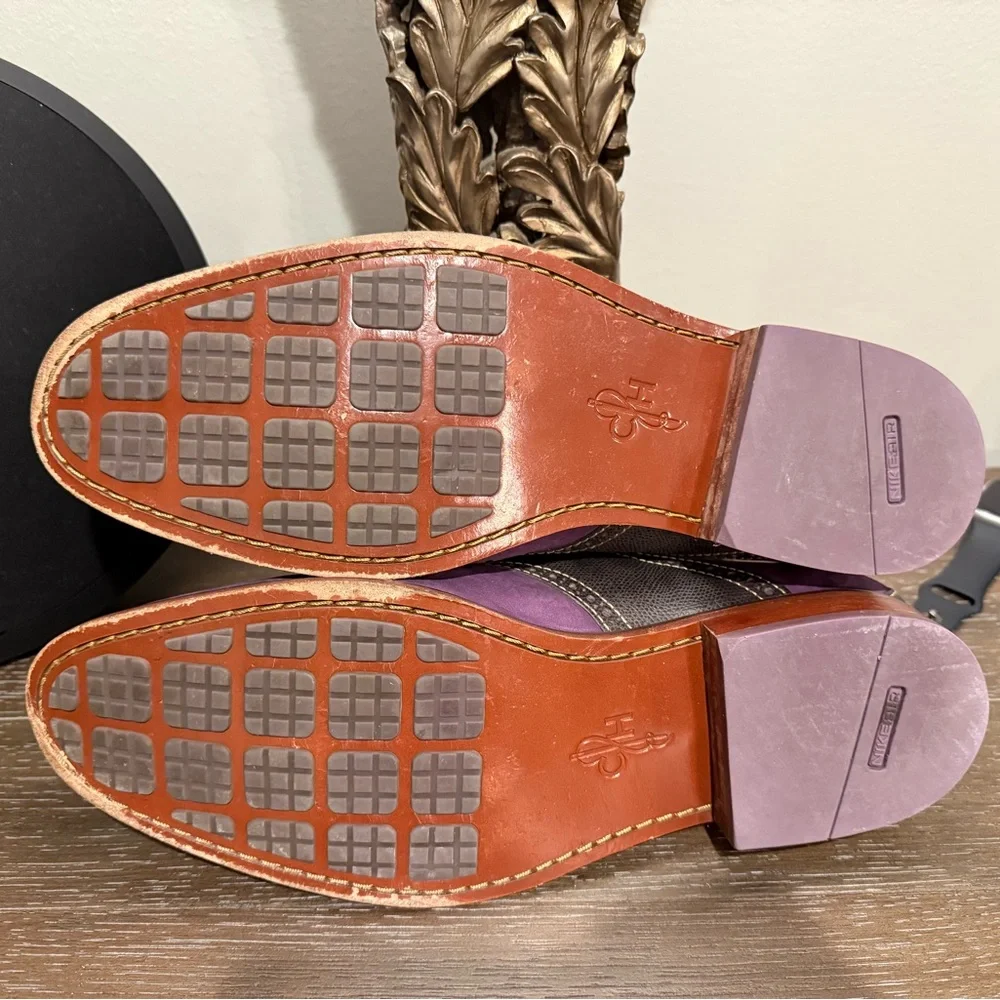 Size 12 Elegant & Unique Purple and Gray Men's Cole Haan Shoes - Picture 5 of 7
